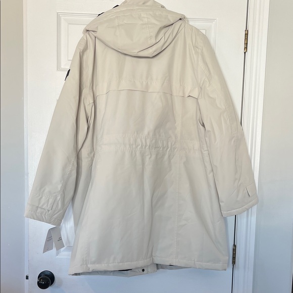 Women's Beige Hooded Ski Jacket - Picture 5 of 5